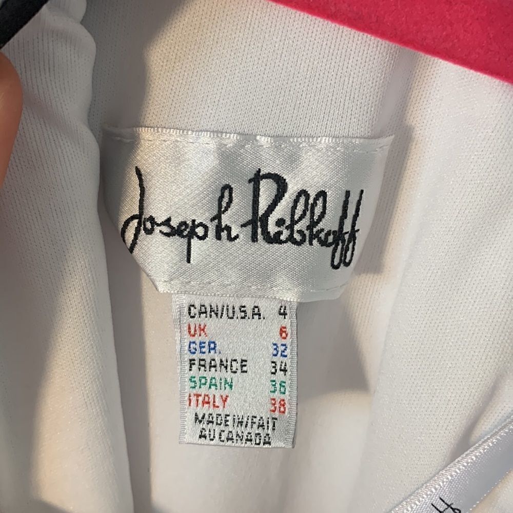 Joseph Ribkoff EUC white textured sleeveless fitted dress Size 4 - Picture 4 of 10